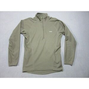Patagonia Shirt Mens Small Green Capilene Performance Baselayer 1/4 Zip Outdoor